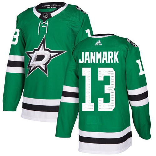Adidas Men Dallas Stars #13 Mattias Janmark Green Home Authentic Stitched NHL Jersey->dallas stars->NHL Jersey